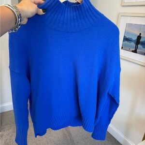 Free People Vibrant Blue Turtleneck Sweater